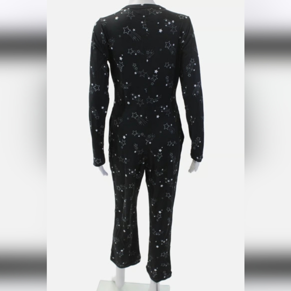 NWT Mason Grey Black And White Shooting Star Onesie Pajamas Size S - Picture 6 of 6